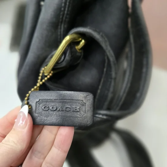 Vintage 90s Coach Lula's Legacy Black Leather Drawstring Bucket Bag [As Is] - Picture 5 of 7